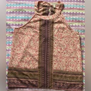 Monteau Pink and Cream Floral Top